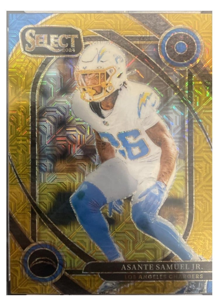 2024 Panini Select Base Set Asante Samuel Jr. Gold Prizm #207 card