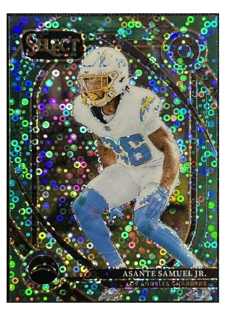 2024 Panini Select Base Set Asante Samuel Jr. Green Disco Prizm #207 card