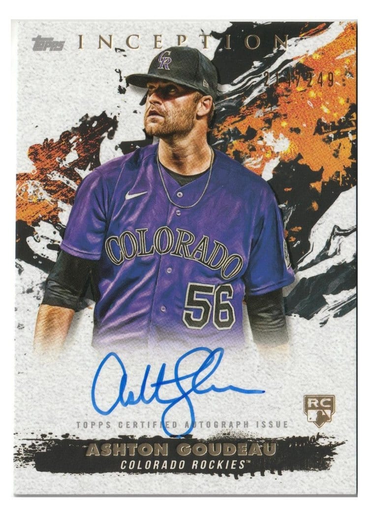2021 Topps Inception Rookies and Emerging Stars Autographs Ashton Goudeau #RESA-AGO card
