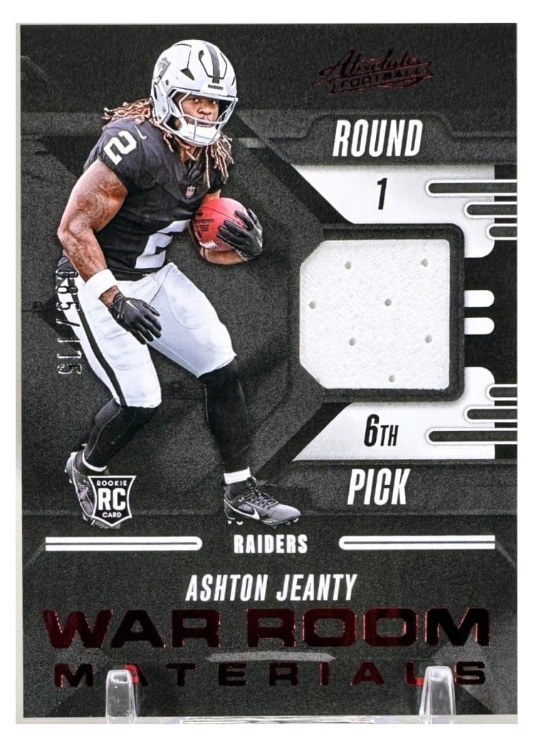 2025 Panini Absolute War Room Materials Ashton Jeanty #WRM-AJY