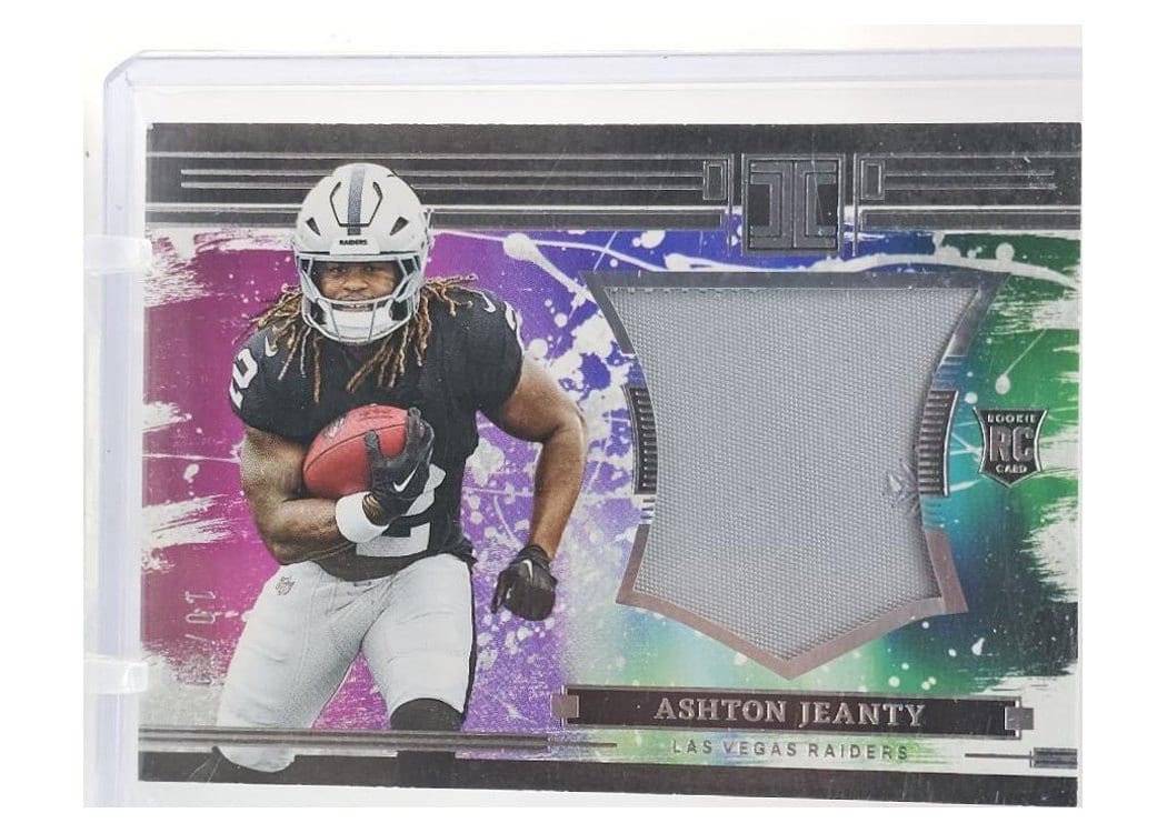 2025 Panini Impeccable RC Logo Patches Ashton Jeanty #10 card
