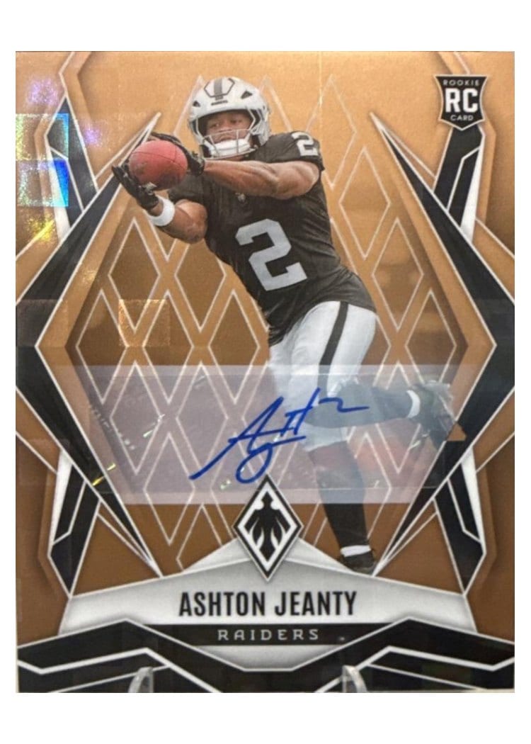 2025 Panini Phoenix Ashton Jeanty Bronze Pandora Autograph #158 card