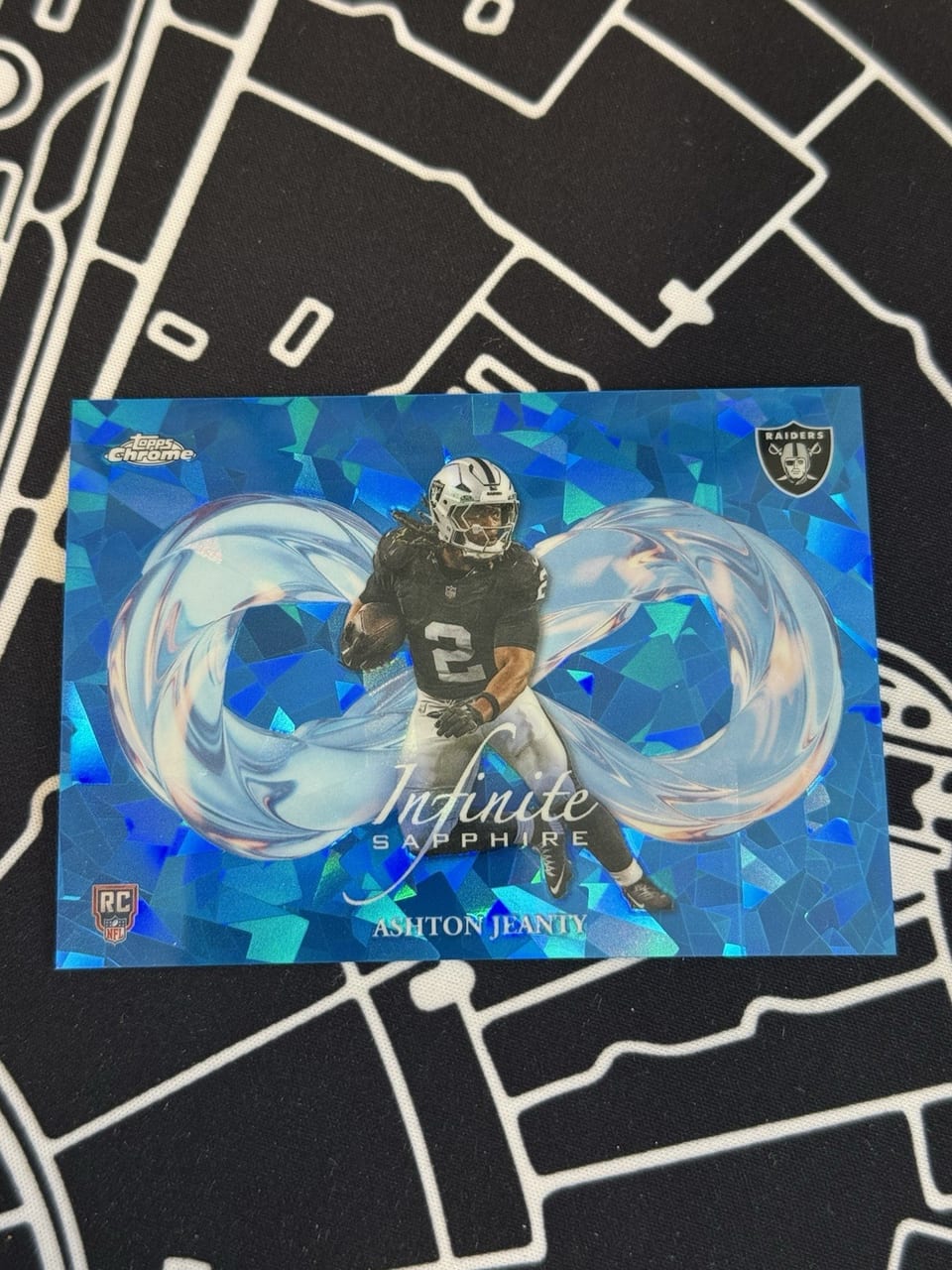 Ashton Jeanty 2025 Topps Chrome Sapphire Infinite Sapphire card