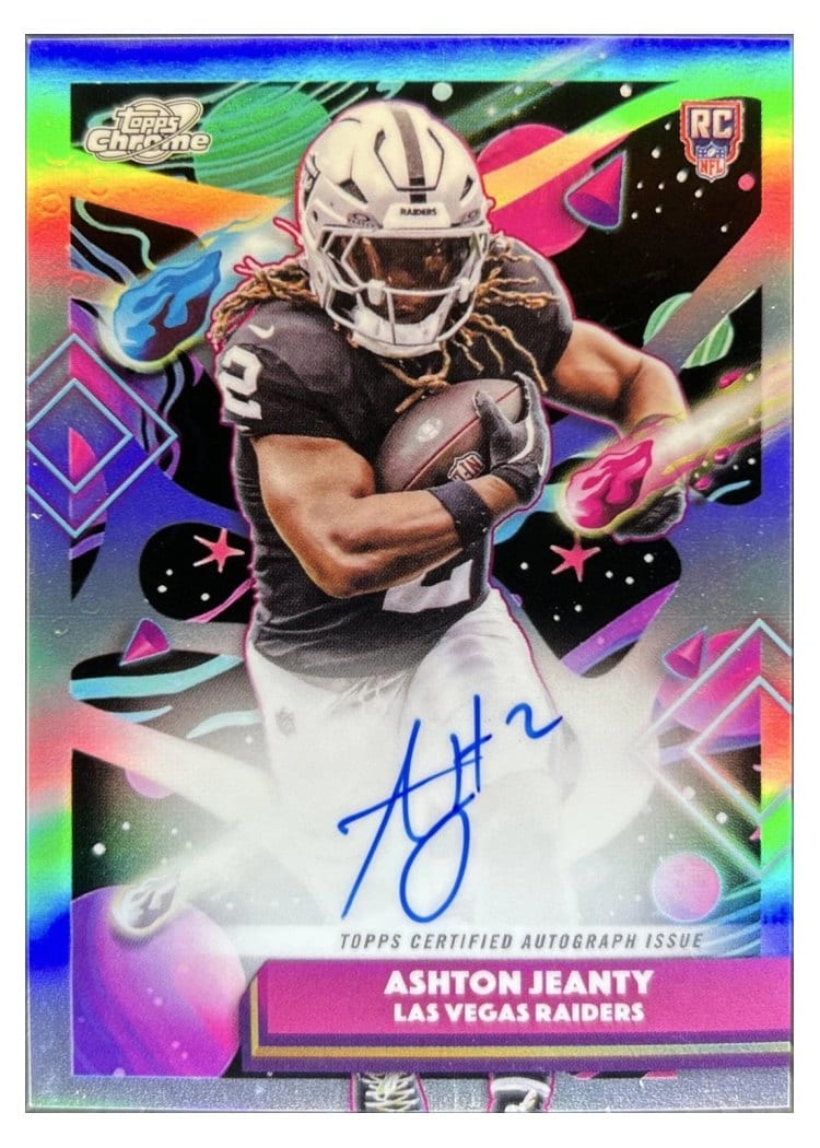 2025 Topps Cosmic Chrome Cosmic Chrome Autographs Ashton Jeanty #CCA-AJ card