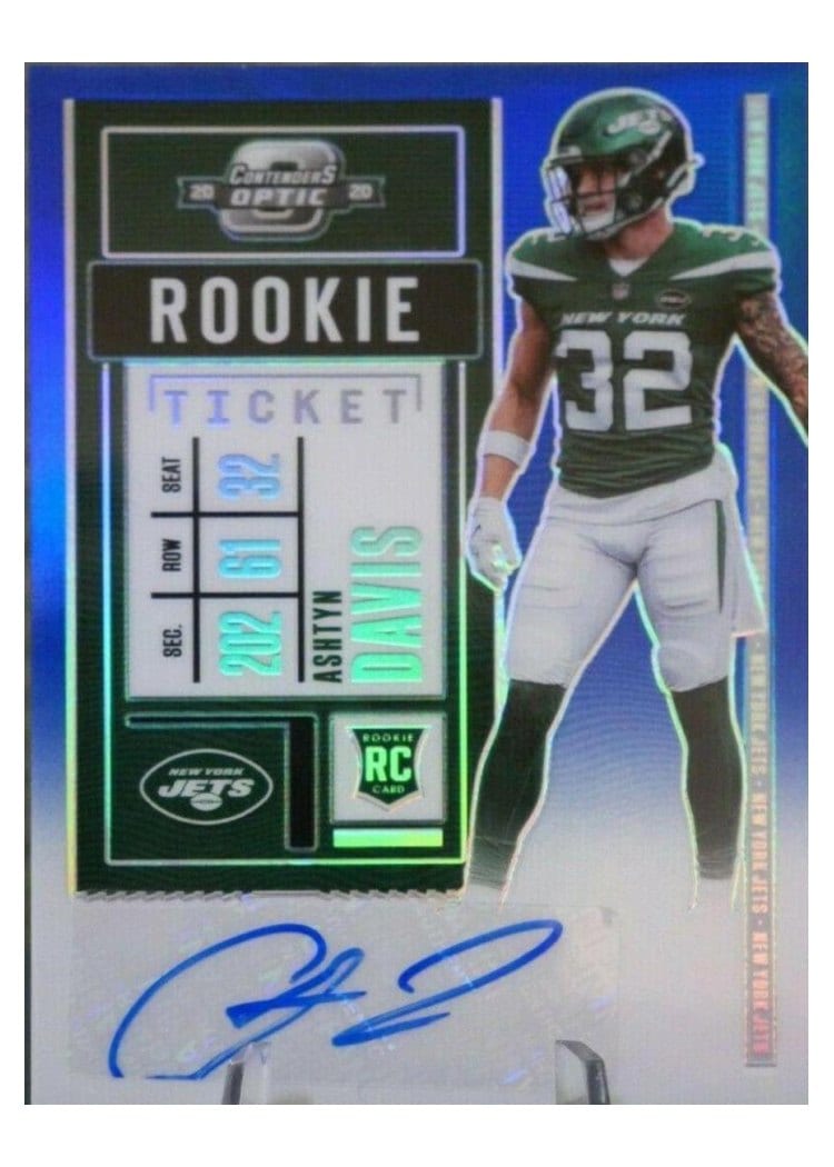 2020 Panini Contenders Optic Base Set Ashtyn Davis Autograph Blue #179
