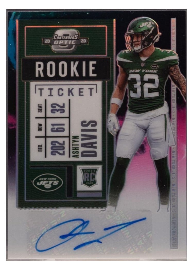 2020 Panini Contenders Optic Base Set Ashtyn Davis Autograph Nebula #179