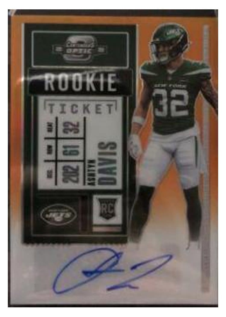 2020 Panini Contenders Optic Base Set Ashtyn Davis Autograph Orange #179