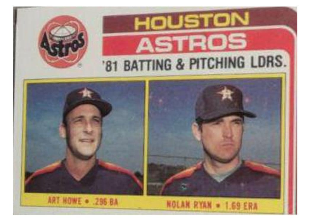 1982 Topps Astros Leaders #66 card