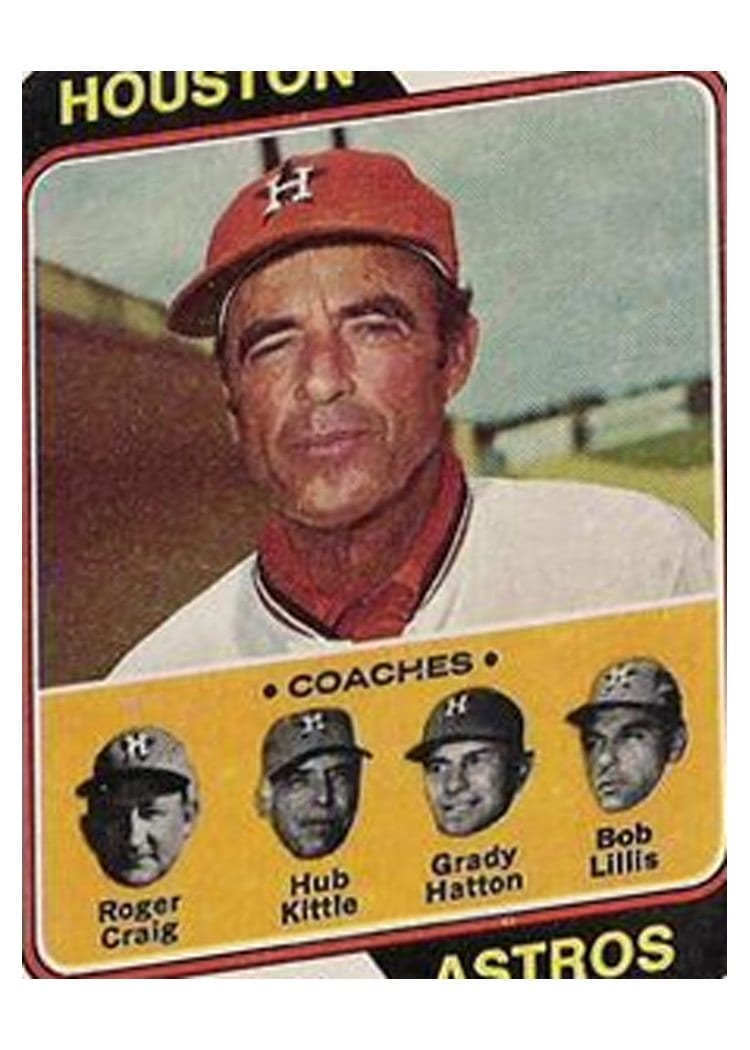 1974 Topps Astros Manager / Coaches #31 card