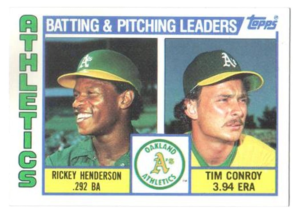 1984 Topps Athletics Leaders #156 card