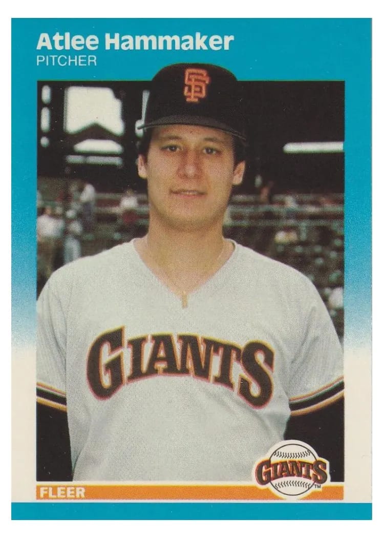 1987 Fleer Update Atlee Hammaker #U-40 card
