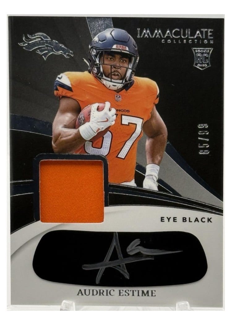 2024 Panini Immaculate Collection Immaculate Rookie Eye Black Jersey Audric Estime #20 card