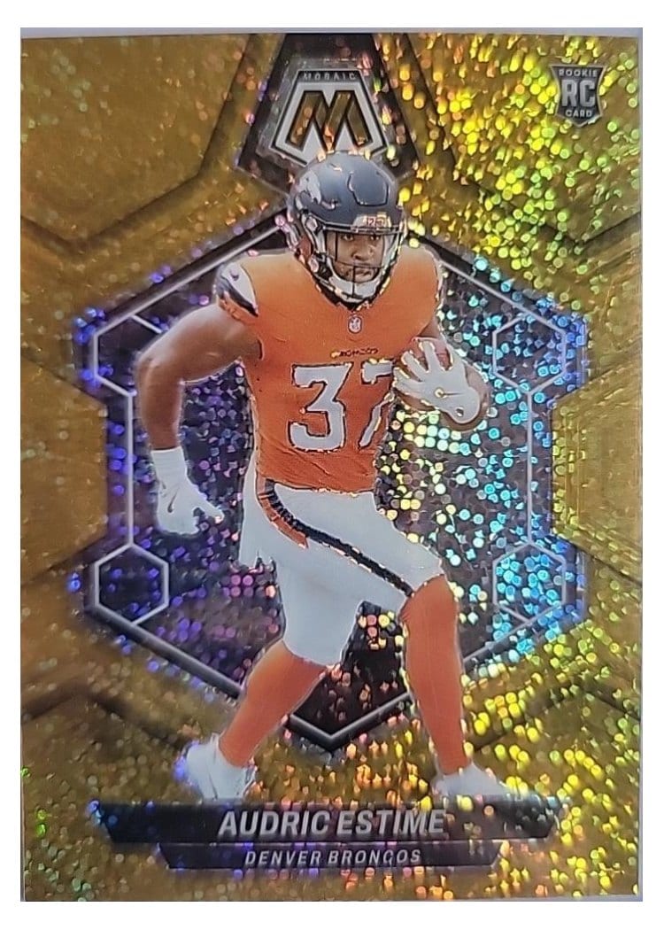 2024 Panini Mosaic Base Set Audric Estime Gold Sparkle #392 card
