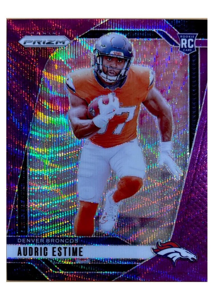 2024 Panini Prizm Base Set Audric Estime Purple Wave #306 card