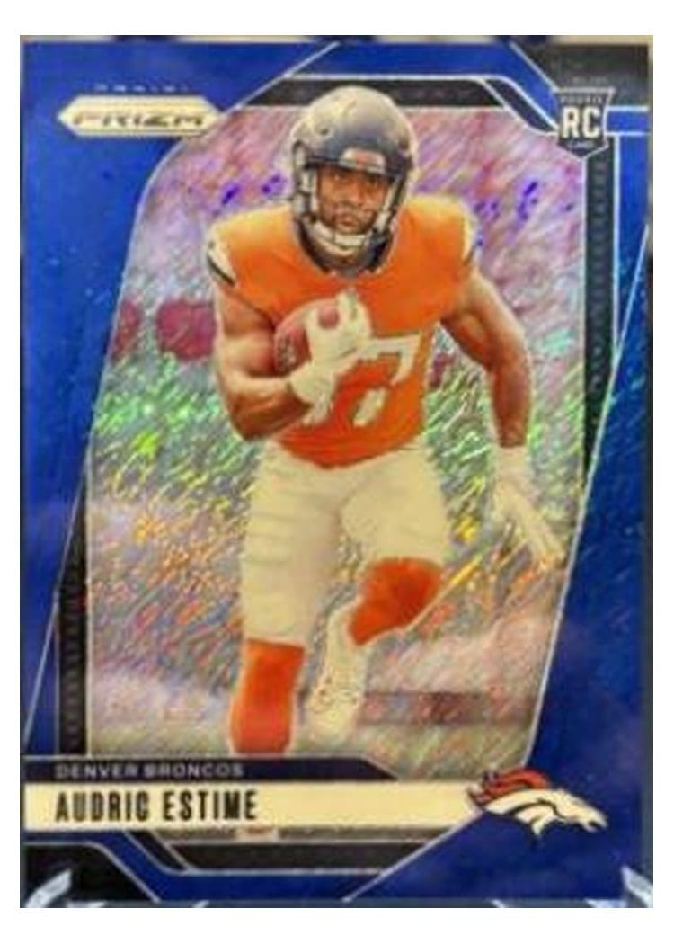 2024 Panini Prizm Base Set Audric Estime Blue Shimmer #306 card