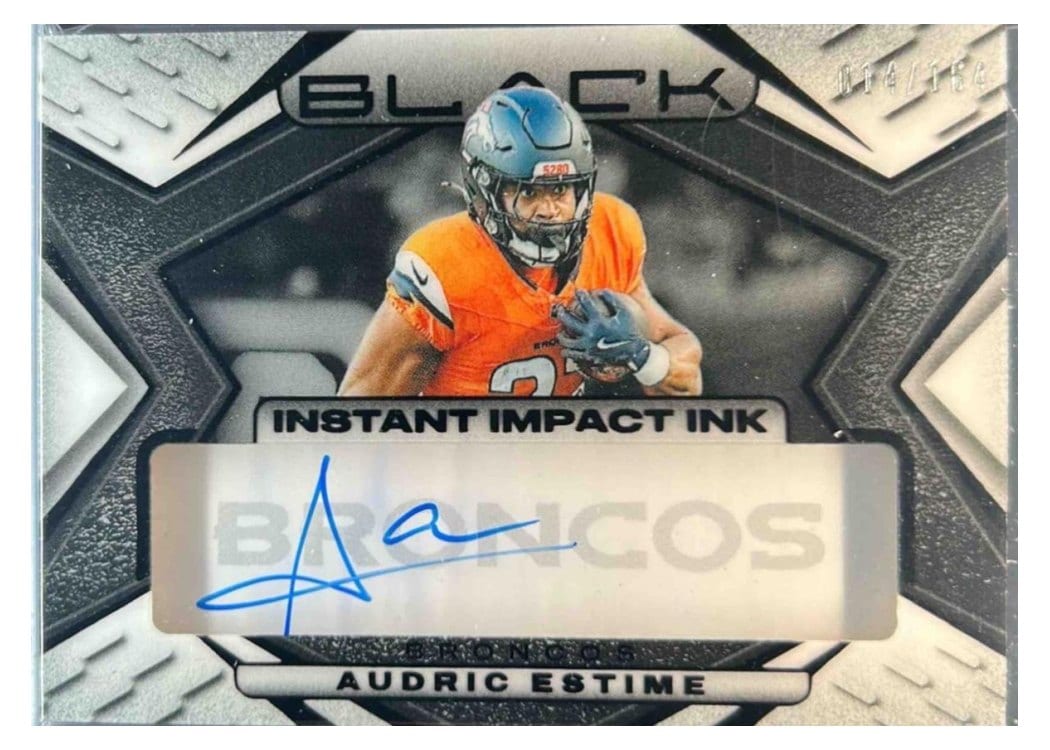 2025 Panini Black Instant Impact Ink Audric Estime #9 card