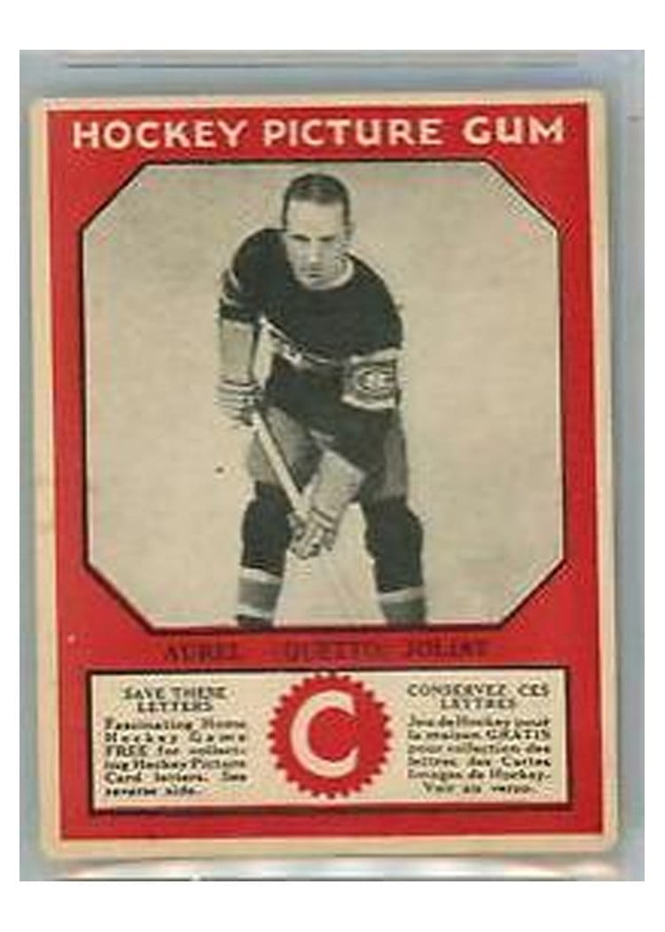 1933 V252 Canadian Gum Aurel Joliat card