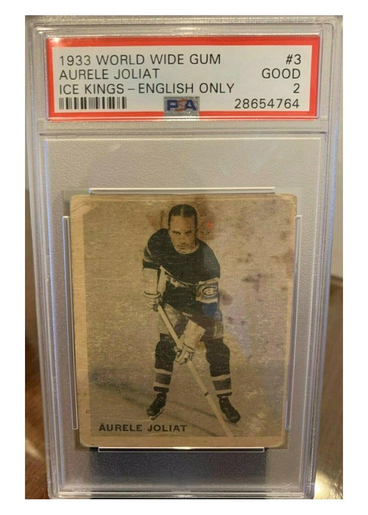 1933 World Wide Gum Ice Kings Aurele Joliat #3 card
