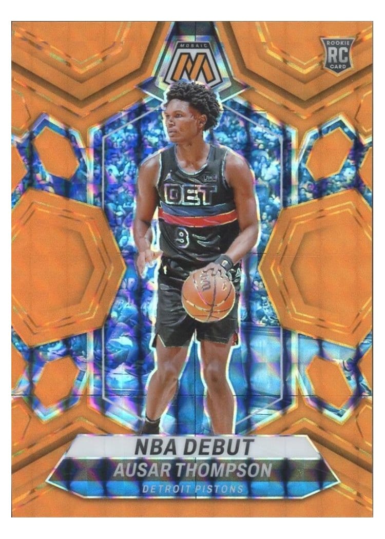 2023-24 Panini Mosaic Base Set Ausar Thompson Orange Fluorescent #262 card
