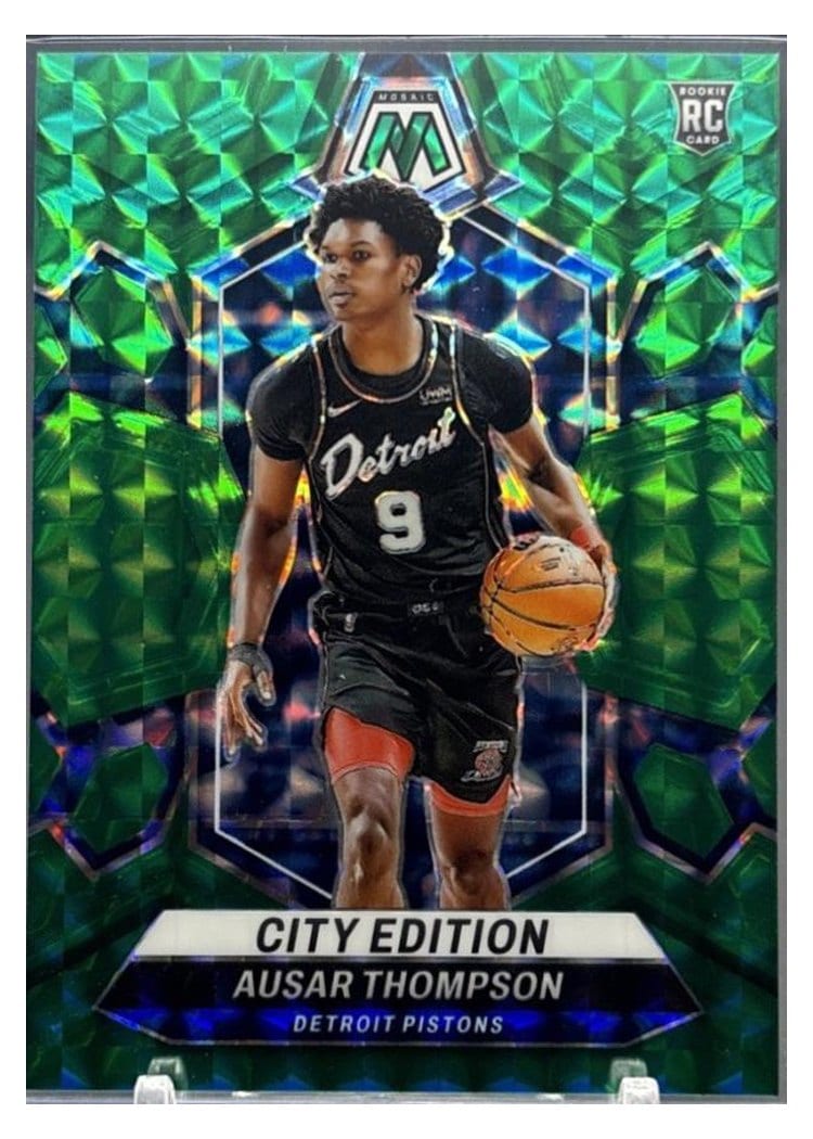 2023-24 Panini Mosaic Base Set Ausar Thompson Green Fusion Choice #290 card