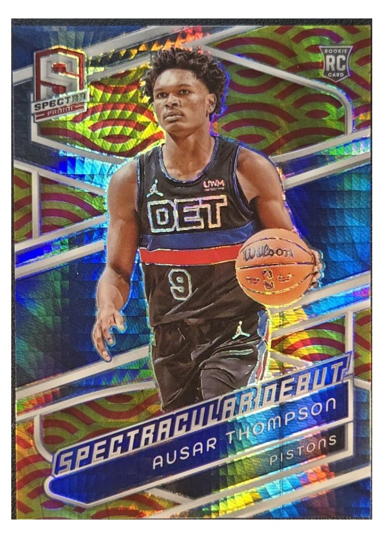 2023-24 Panini Spectra Base Set Ausar Thompson Red Yellow International #196 card