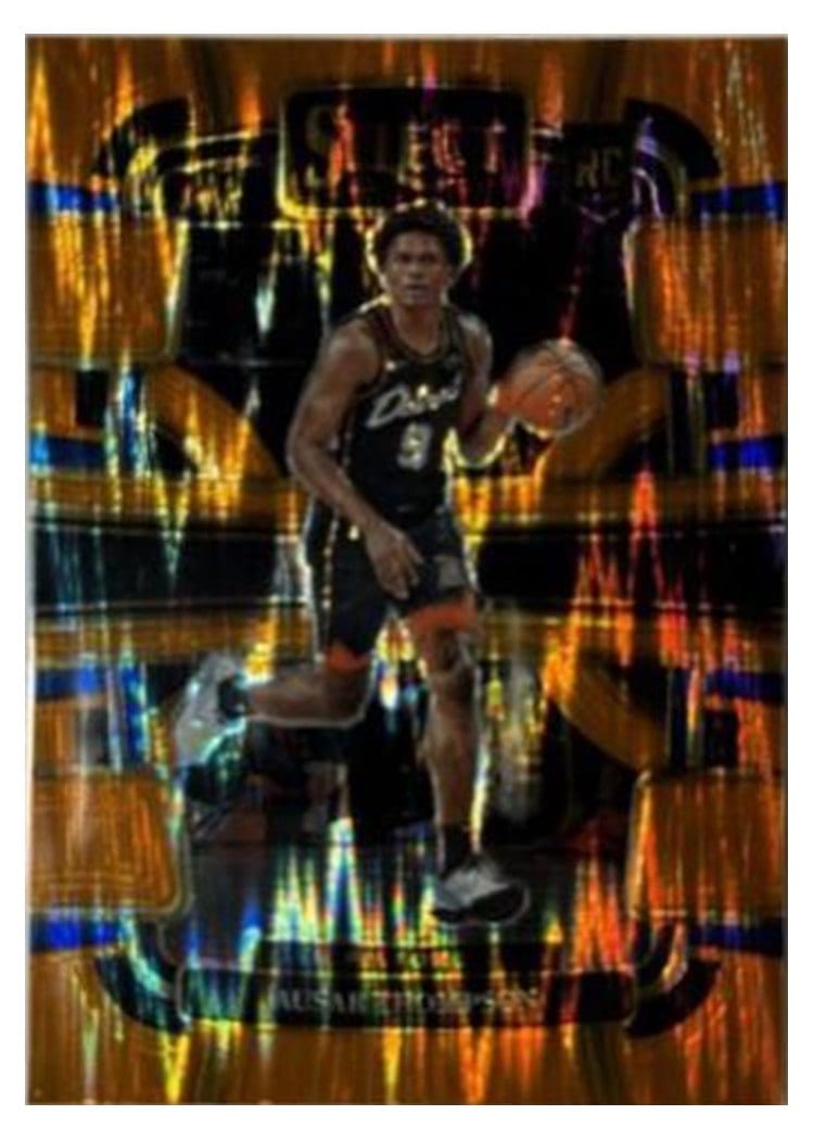 2023 Panini Select Ausar Thompson Flash Purple Prizm #95 card