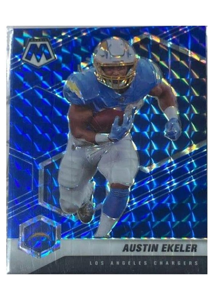 2021 Panini Mosaic Base Set Austin Ekeler Blue Mosaic #114 card