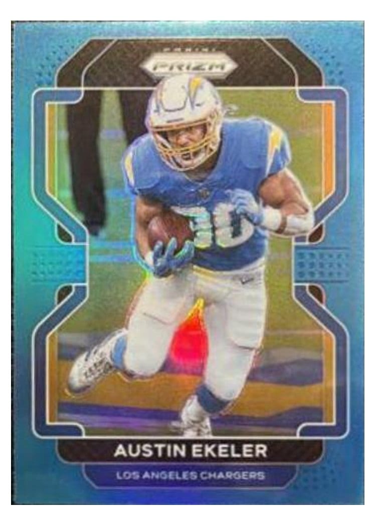 2021 Panini Prizm Base Set Austin Ekeler Light Blue Prizm #170 card