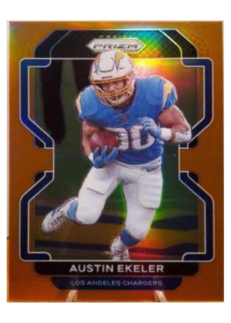 2021 Panini Prizm Base Set Austin Ekeler Orange Prizm #170 card