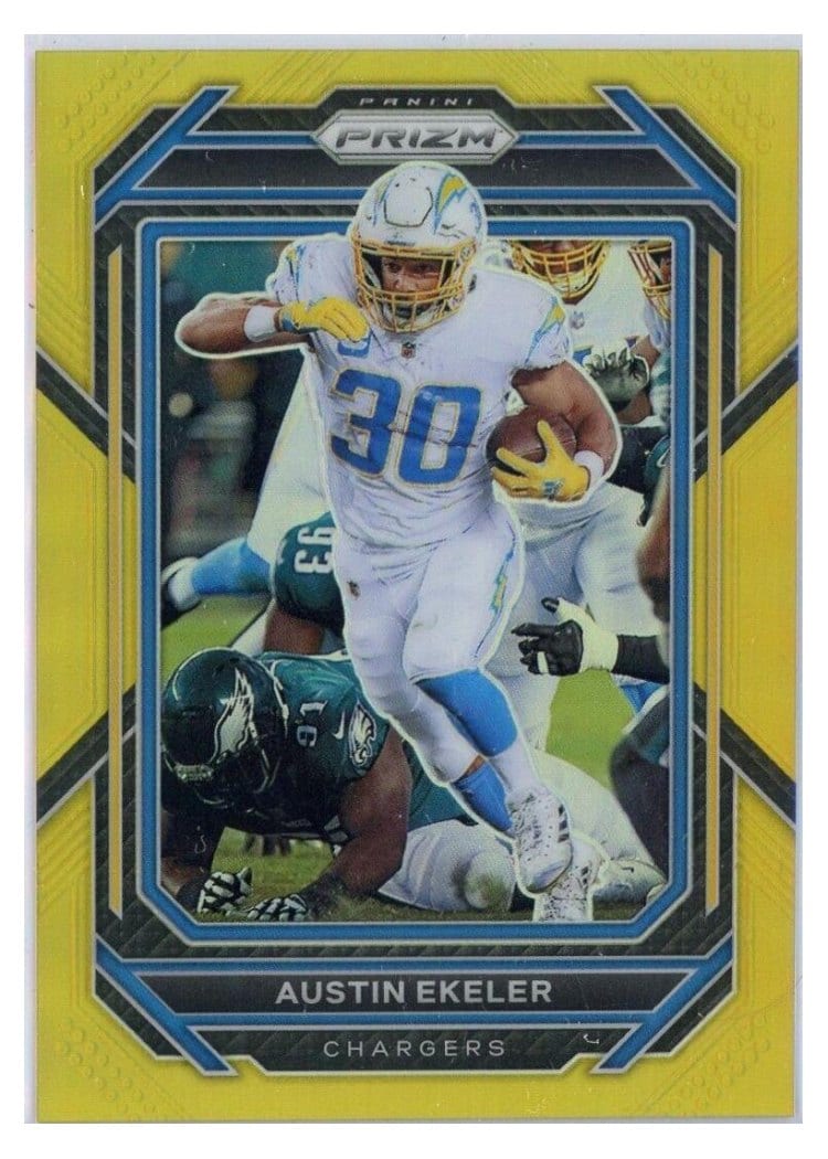 2022 Panini Prizm Base Set Austin Ekeler Gold #150 card