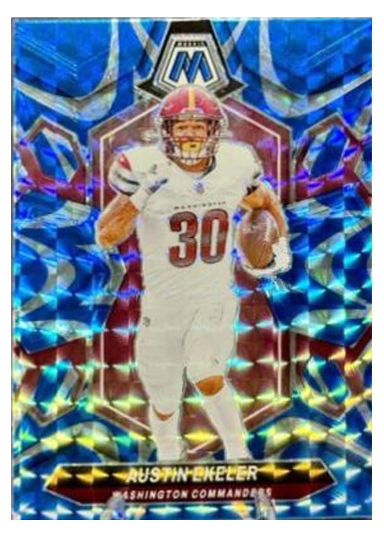 2024 Panini Mosaic Base Set Austin Ekeler Blue Reactive #218 card