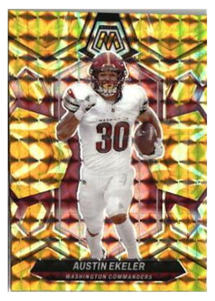 2024 Panini Mosaic Base Set Austin Ekeler Yellow Reactive #218 card