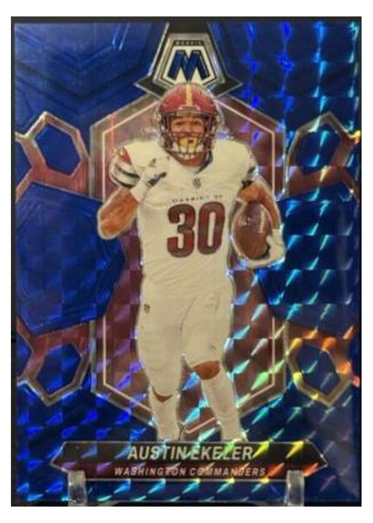 2024 Panini Mosaic Base Set Austin Ekeler Blue #218 card