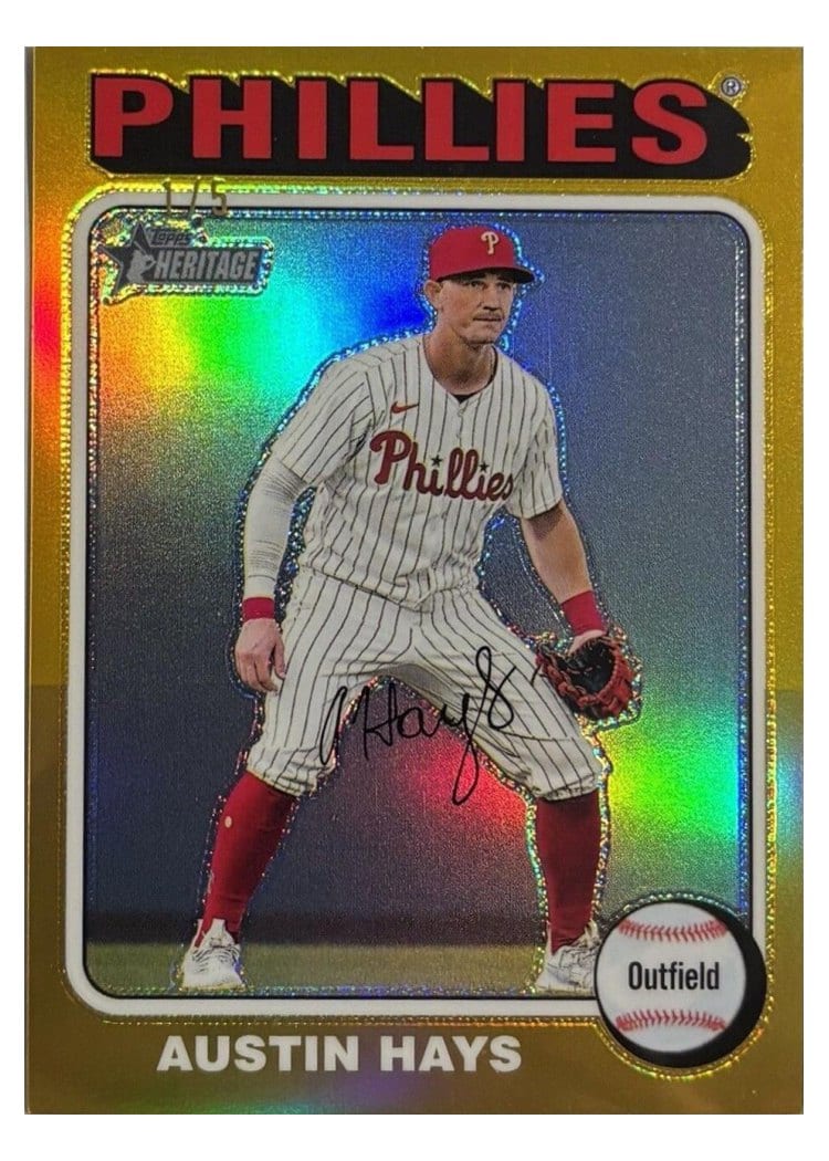 2024 Topps Heritage Base Set Austin Hays #526 card