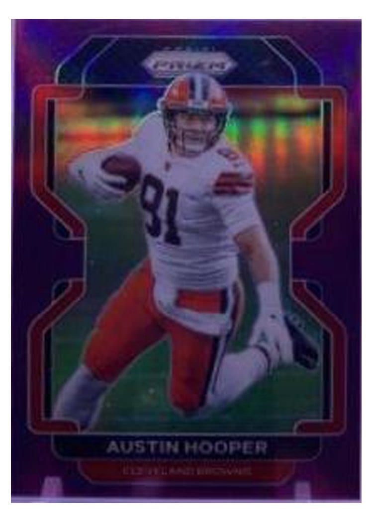 2021 Panini Prizm Base Set Austin Hooper Purple Prizm #262 card