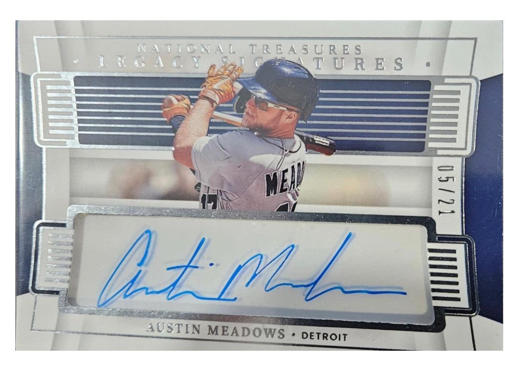 2022 Panini National Treasures Legacy Signatures Austin Meadows #LS-AM card