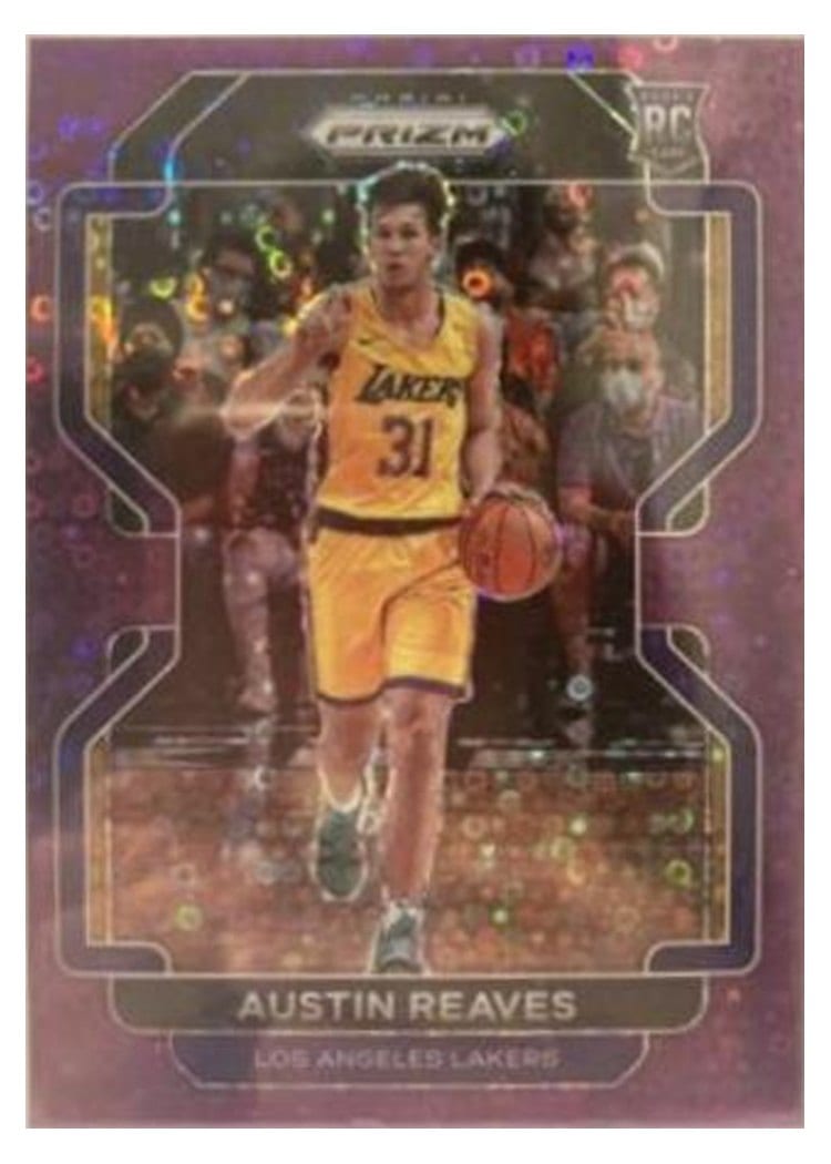 2021 Panini Prizm Austin Reaves Fast Break Purple Prizm #165 card