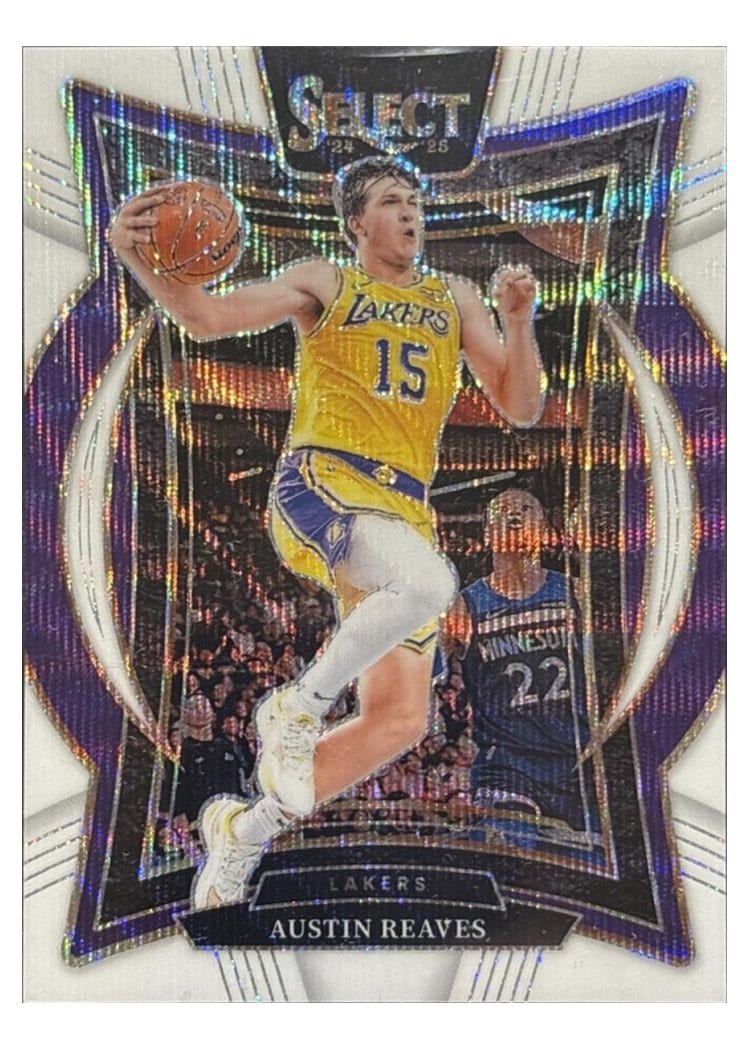 2024-25 Panini Select Base Set Austin Reaves White Wave Prizm #40 card