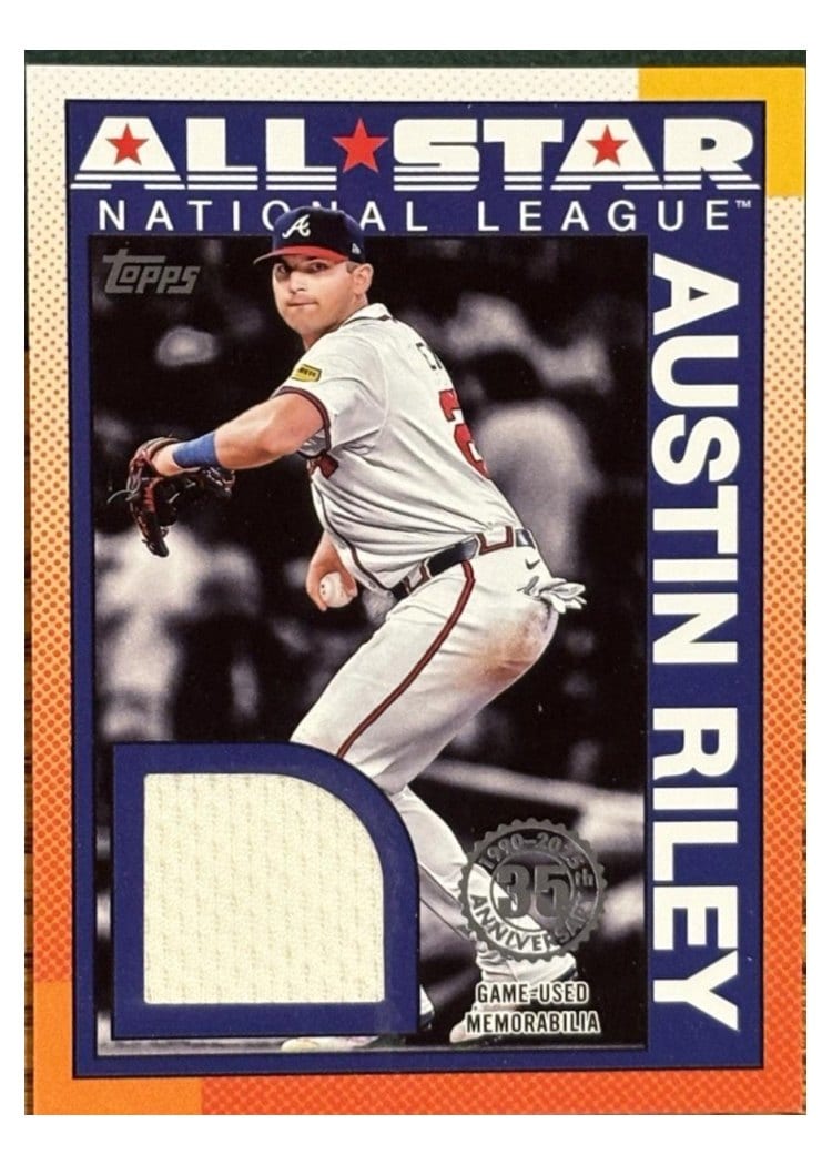2025 Topps 1990 Topps Baseball All-Star Relics Austin Riley #90ASR-AR card
