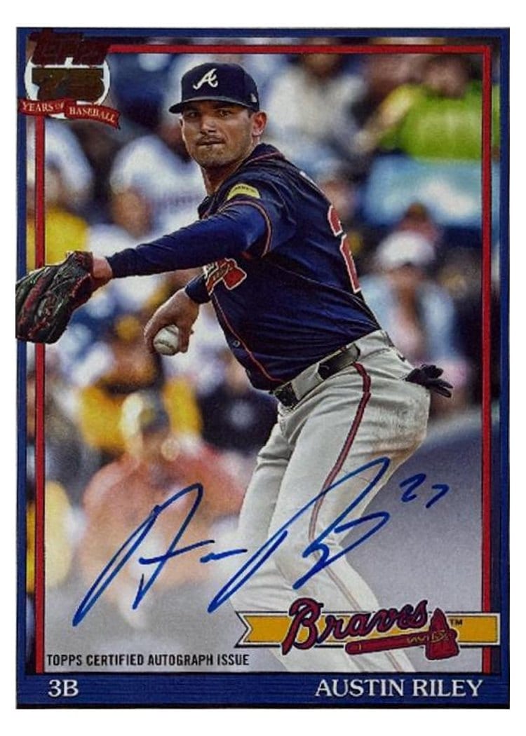 2026 Topps 1991 Topps Autographs Austin Riley #91A-RIL card