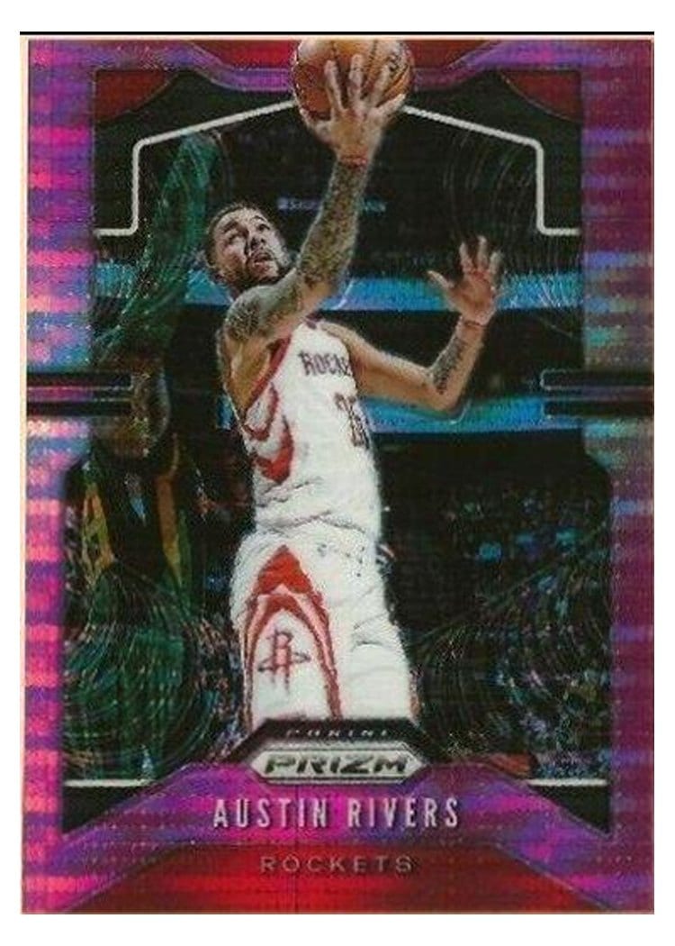 2019-20 Panini Prizm Base Set Austin Rivers Pink Pulsar Prizm #213 card