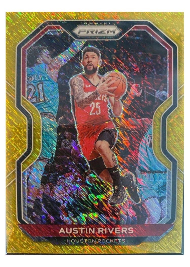 2020-21 Panini Prizm Base Set Austin Rivers Gold Shimmer Prizm #182 card