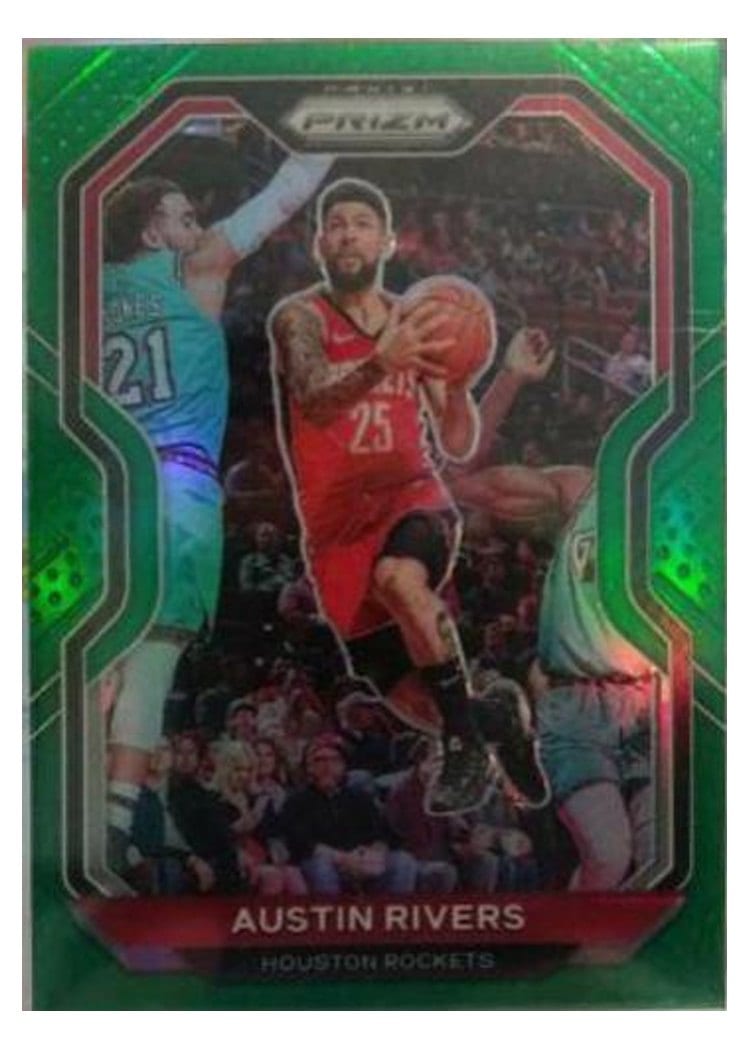 2020-21 Panini Prizm Base Set Austin Rivers Green Prizm #182 card