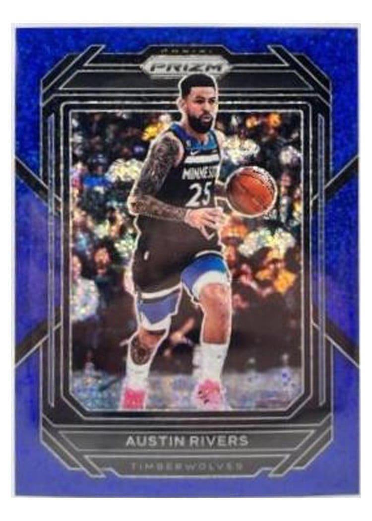 2023-24 Panini Prizm Base Set Austin Rivers Blue Sparkle #278 card