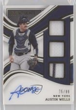 2024 Panini Impeccable 2023 Panini Immaculate Update Triple Memorabilia Signatures Austin Wells #PTS-AW card