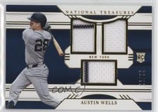 2024 Panini National Treasures Game Gear Swatches Trio Austin Wells #25 card