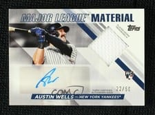 2024 Topps Update Major League Materials Autographs Austin Wells #MLMAU-AW card