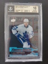 2016 Upper Deck Auston Matthews Clear Cut #201 card