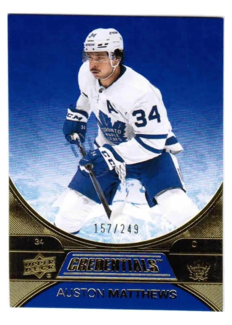 2021-22 Upper Deck Credentials Base Set Auston Matthews #5 card