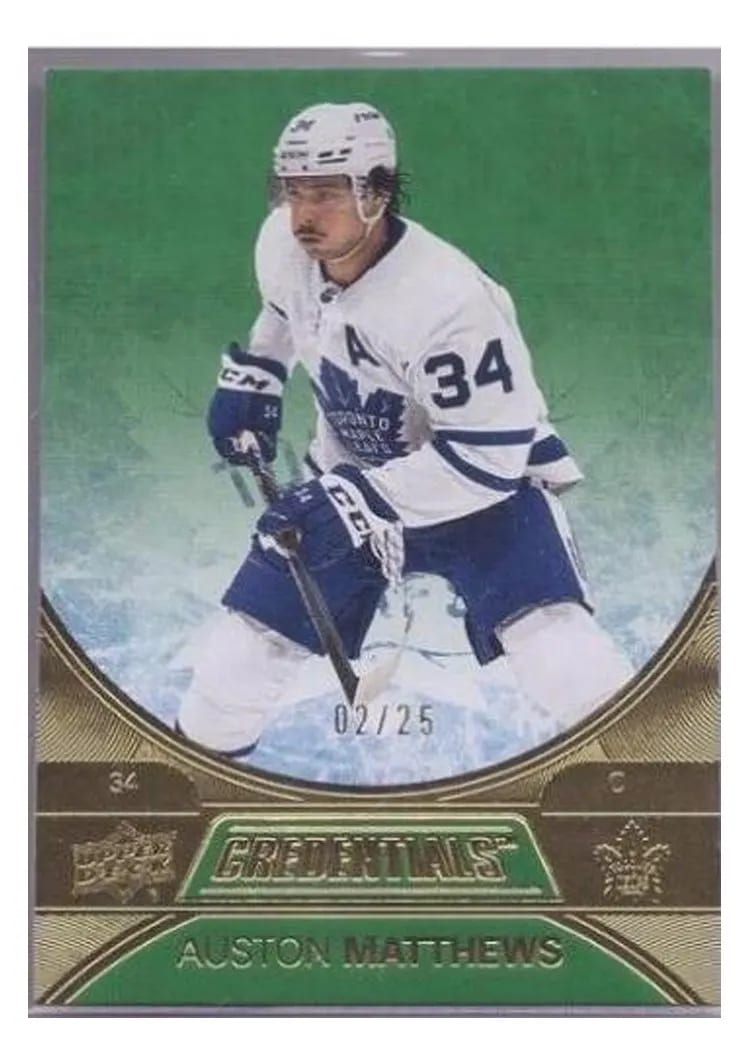 2021-22 Upper Deck Credentials Base Set Auston Matthews #5 card